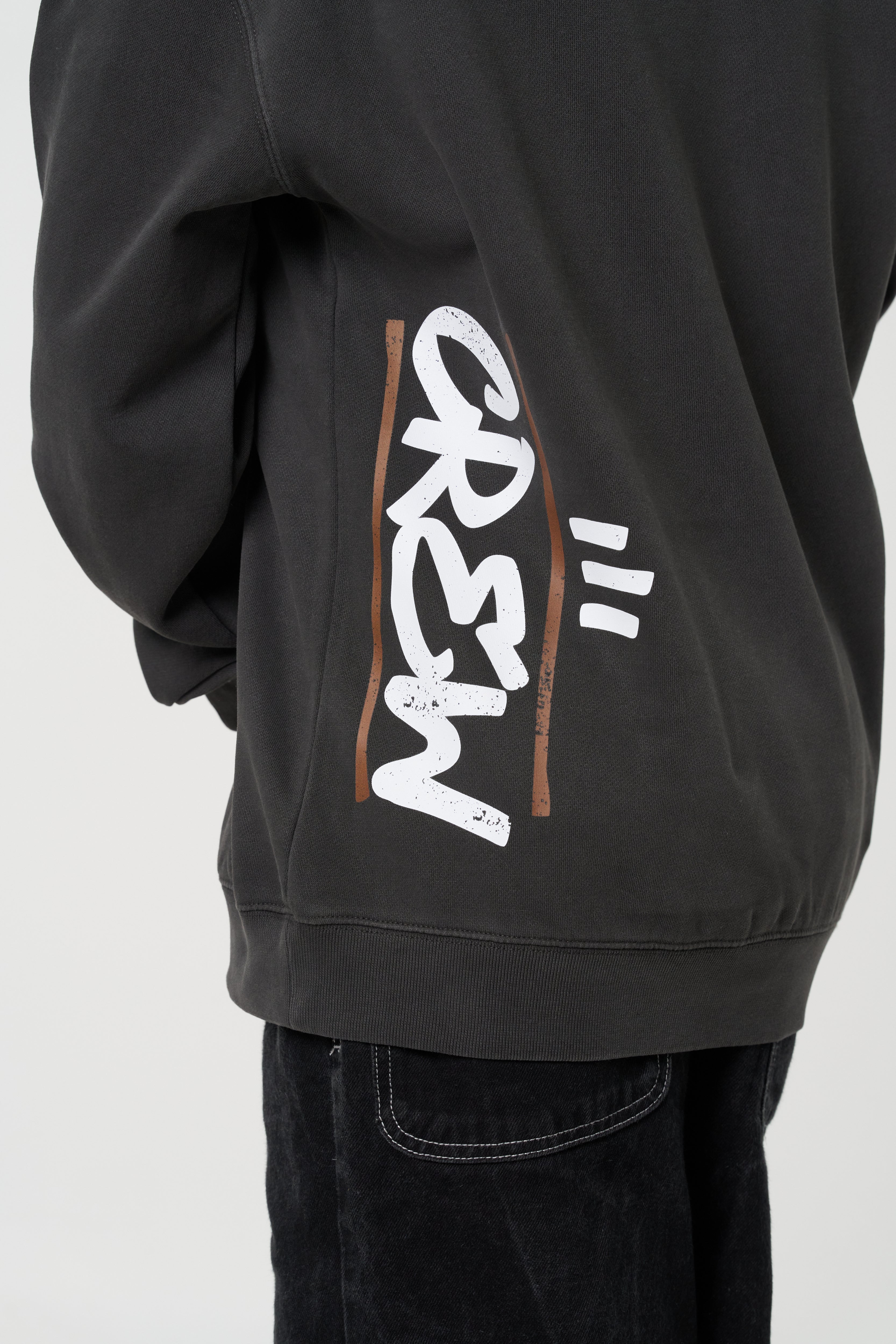 Men's Crew Relax Jumper - Faded Black