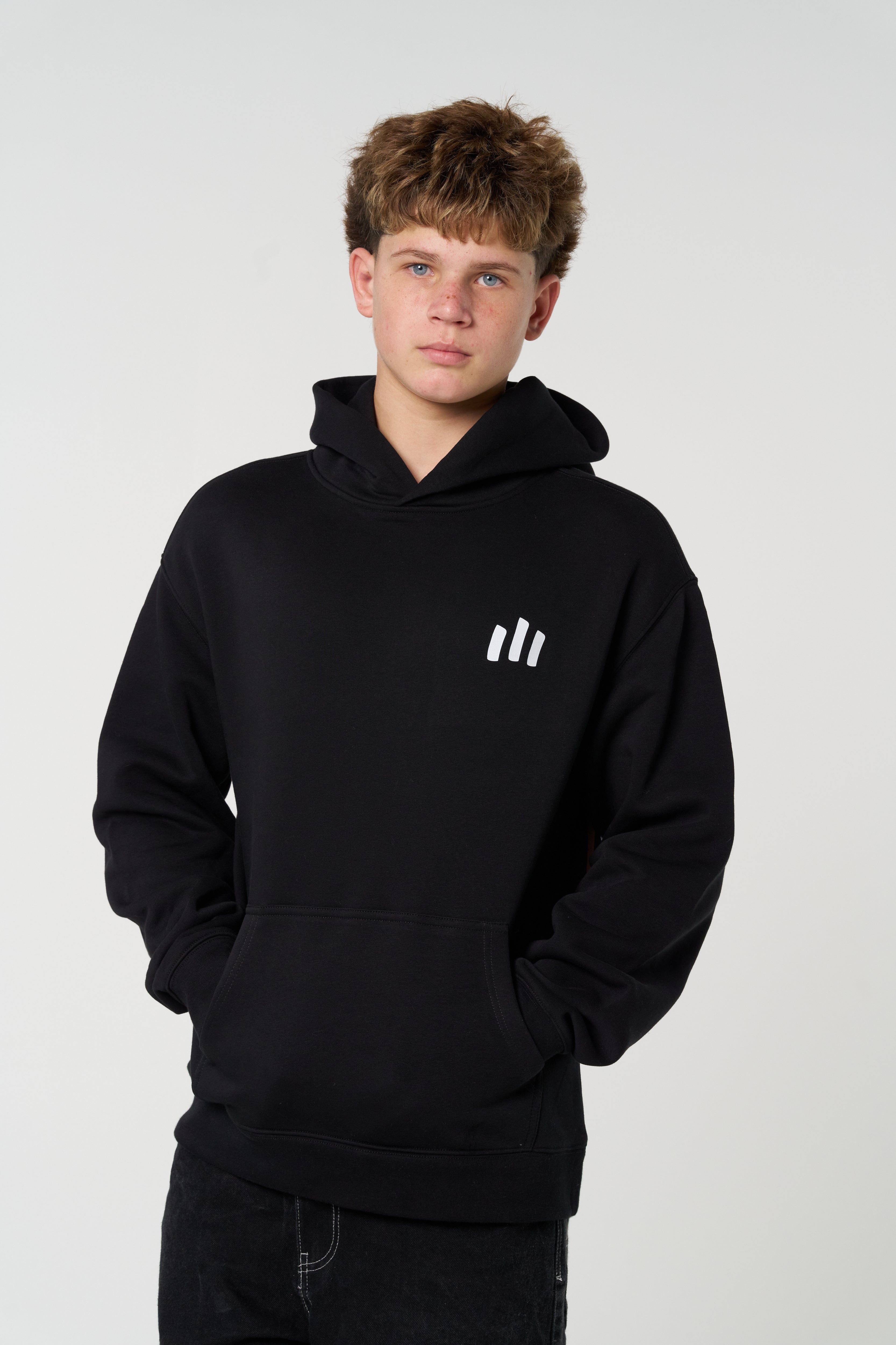 Men's Crew Relax Hoodie - Black