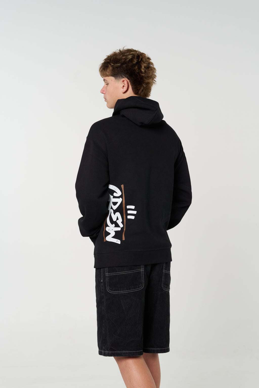 Men's Crew Relax Hoodie - Black