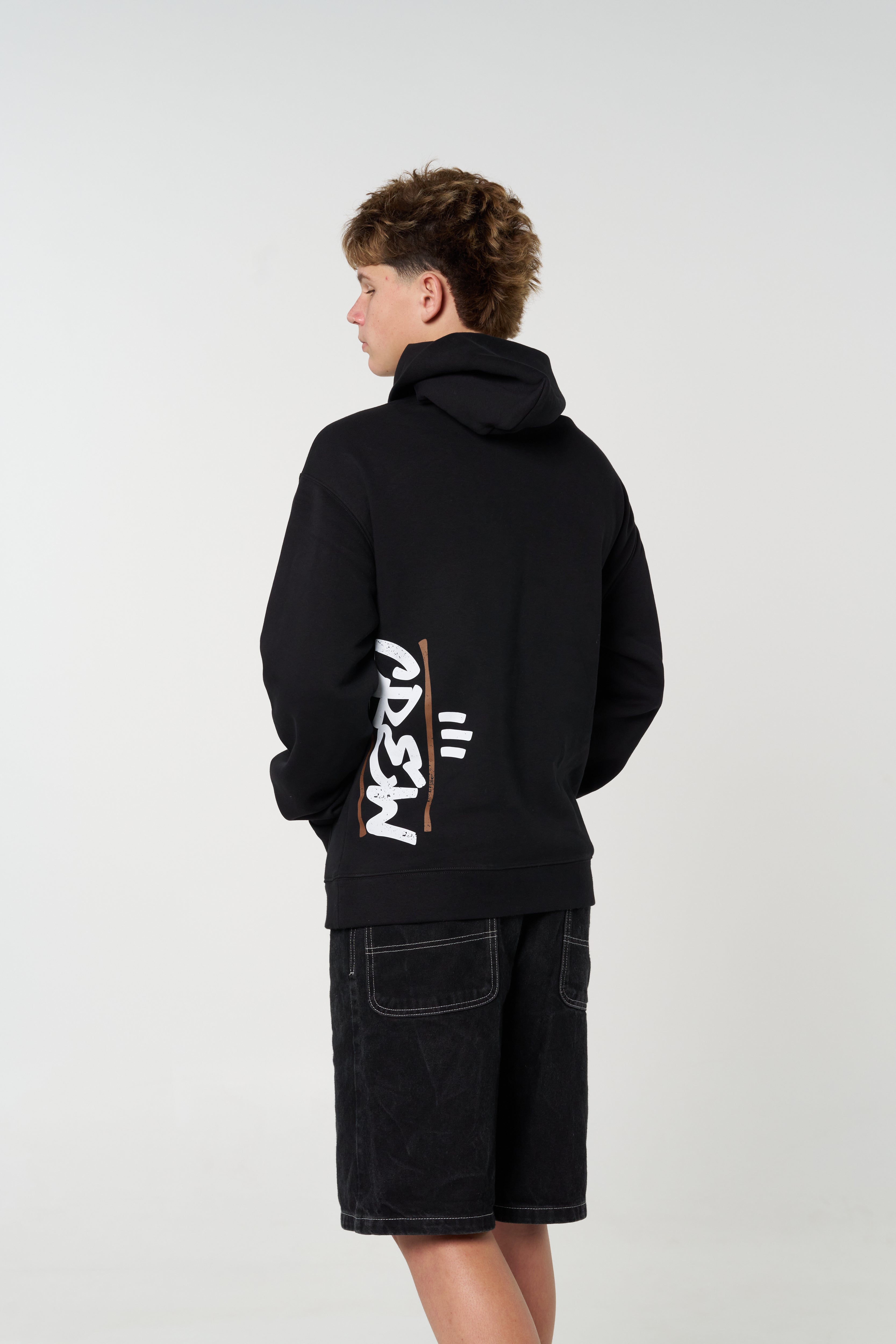 Men's Crew Relax Hoodie - Black