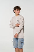 Men's Crew Relax Jumper - Faded Bone