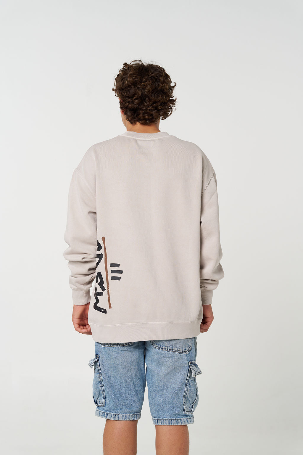 Men's Crew Relax Jumper - Faded Bone