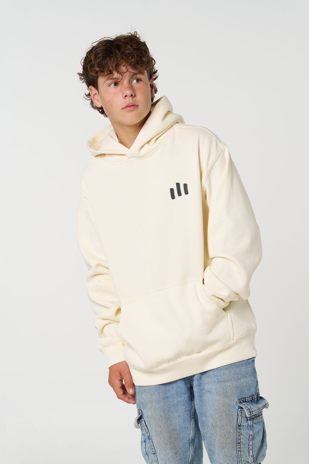 Men's Crew Relax Hoodie - Ecru