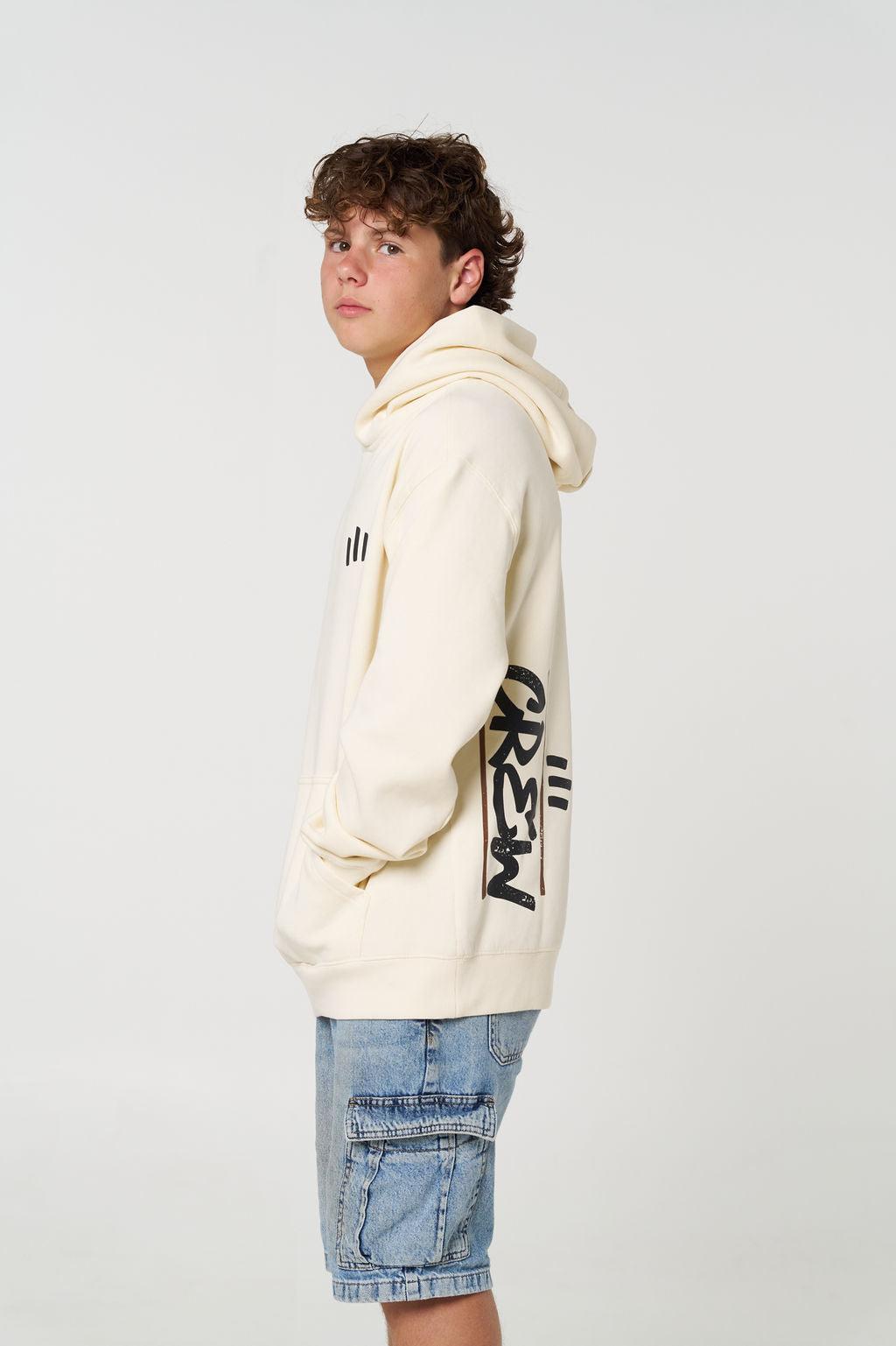 Men's Crew Relax Hoodie - Ecru