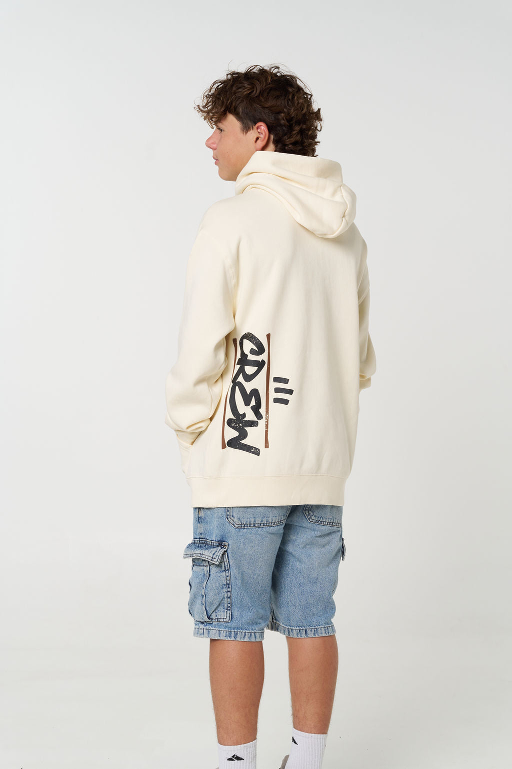 Men's Crew Relax Hoodie - Ecru