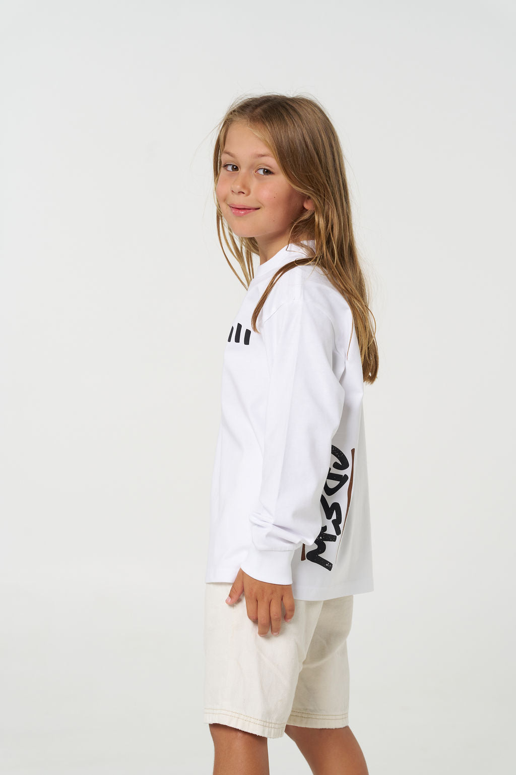 Kids Crew Long sleeve - White