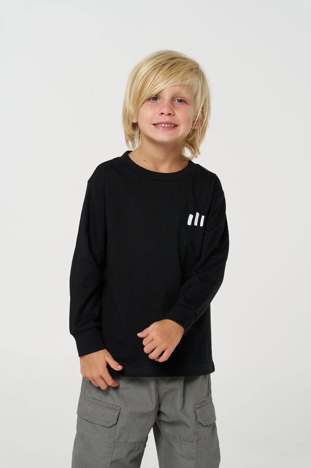 Kids Crew Long sleeve - Black