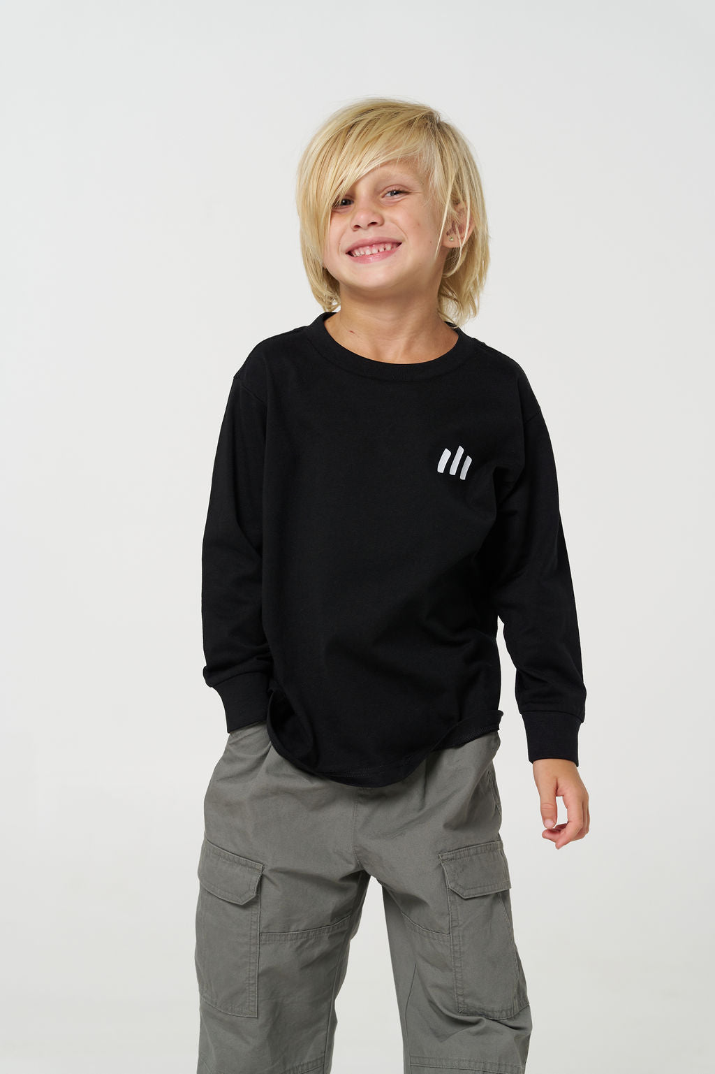 Kids Crew Long sleeve - Black
