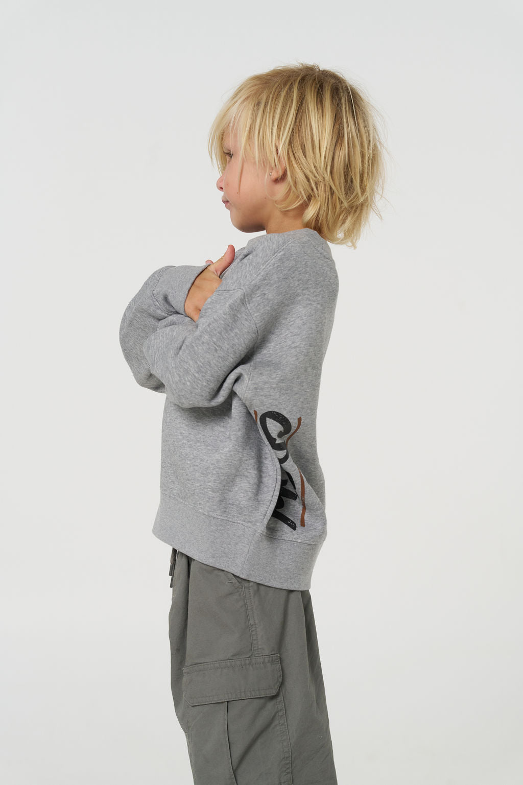 Kids Crew Jumper - Grey