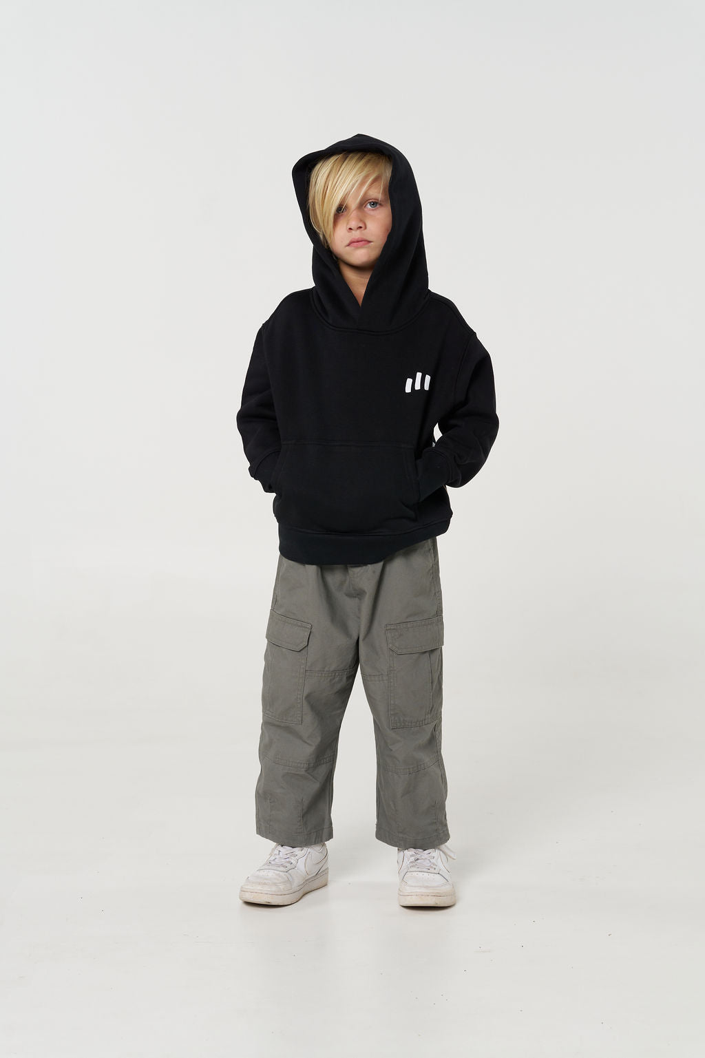 Kids Crew Relax Hoodie - Black
