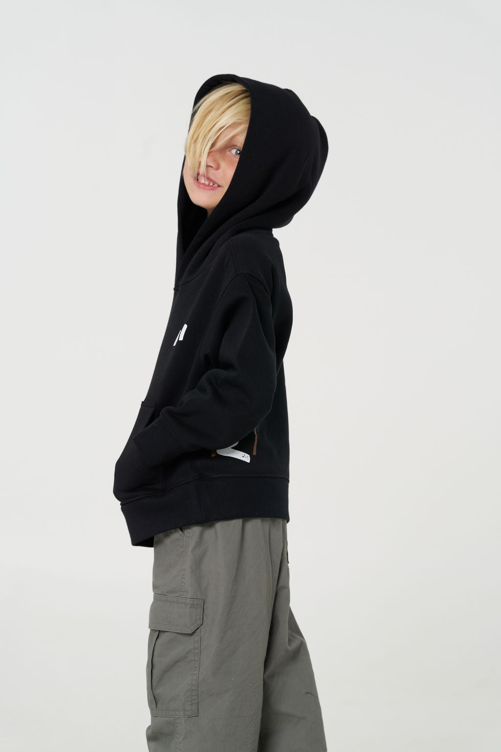 Kids Crew Relax Hoodie - Black