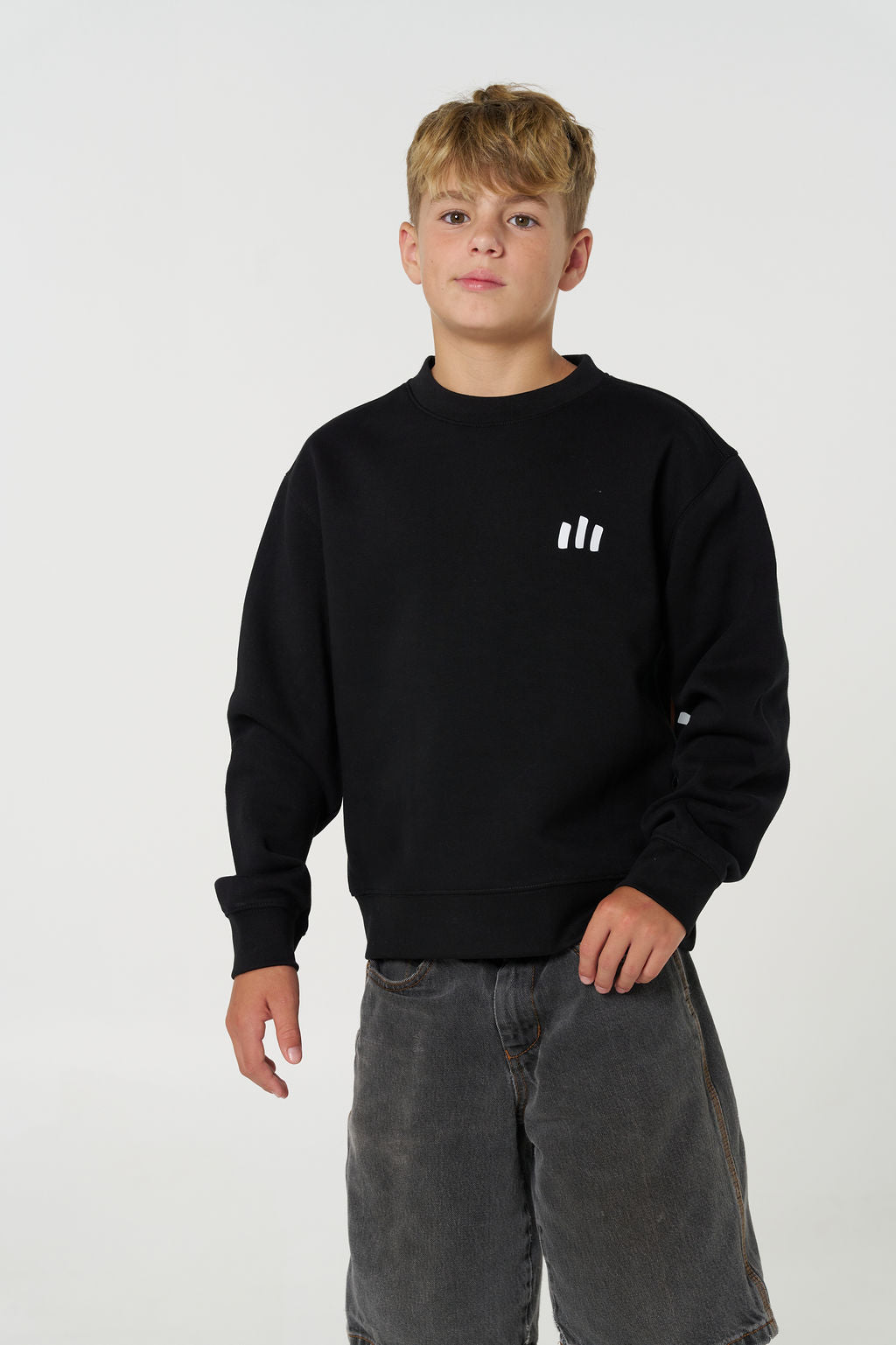 Kids Crew Jumper - Black