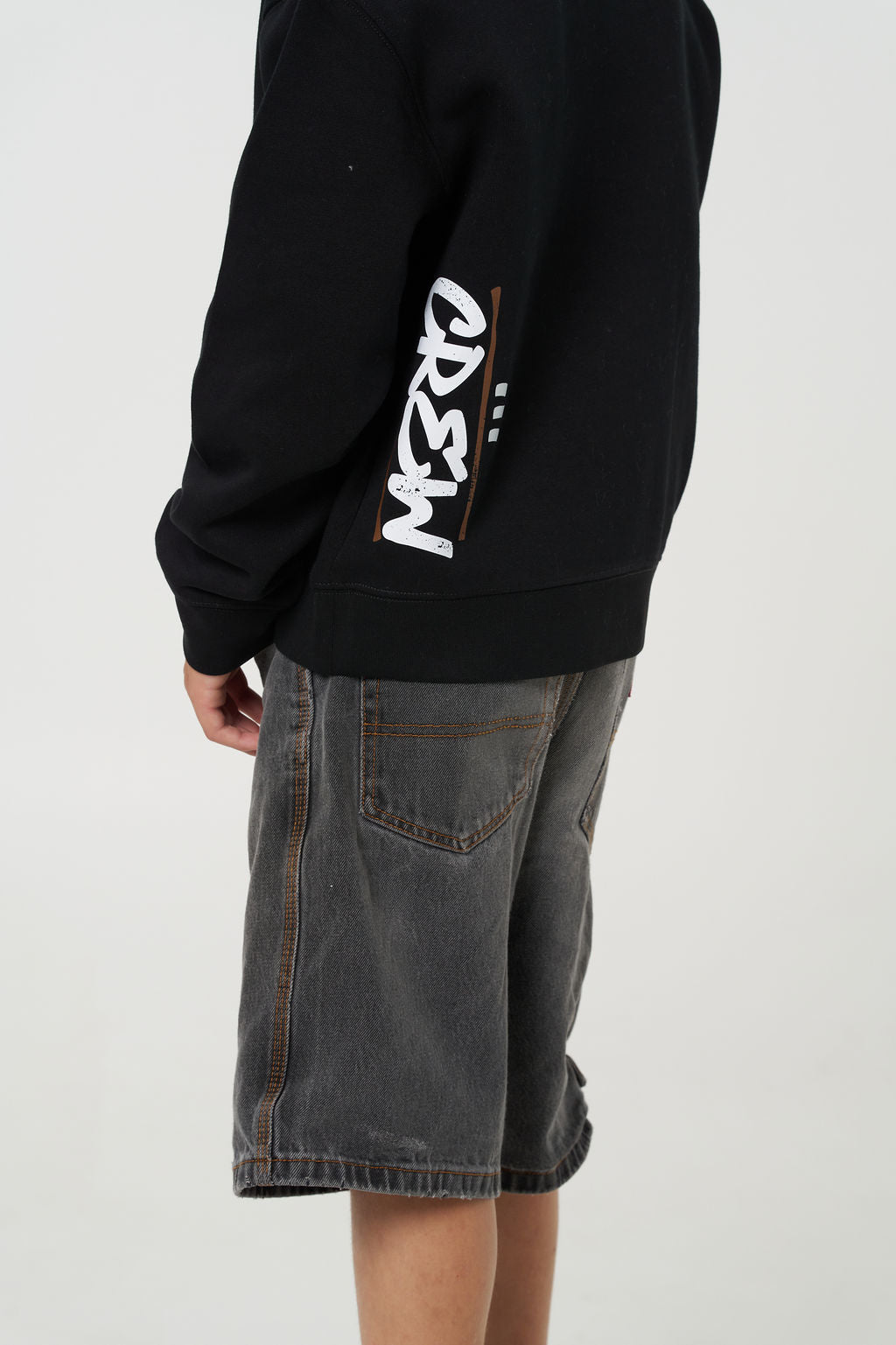 Kids Crew Jumper - Black